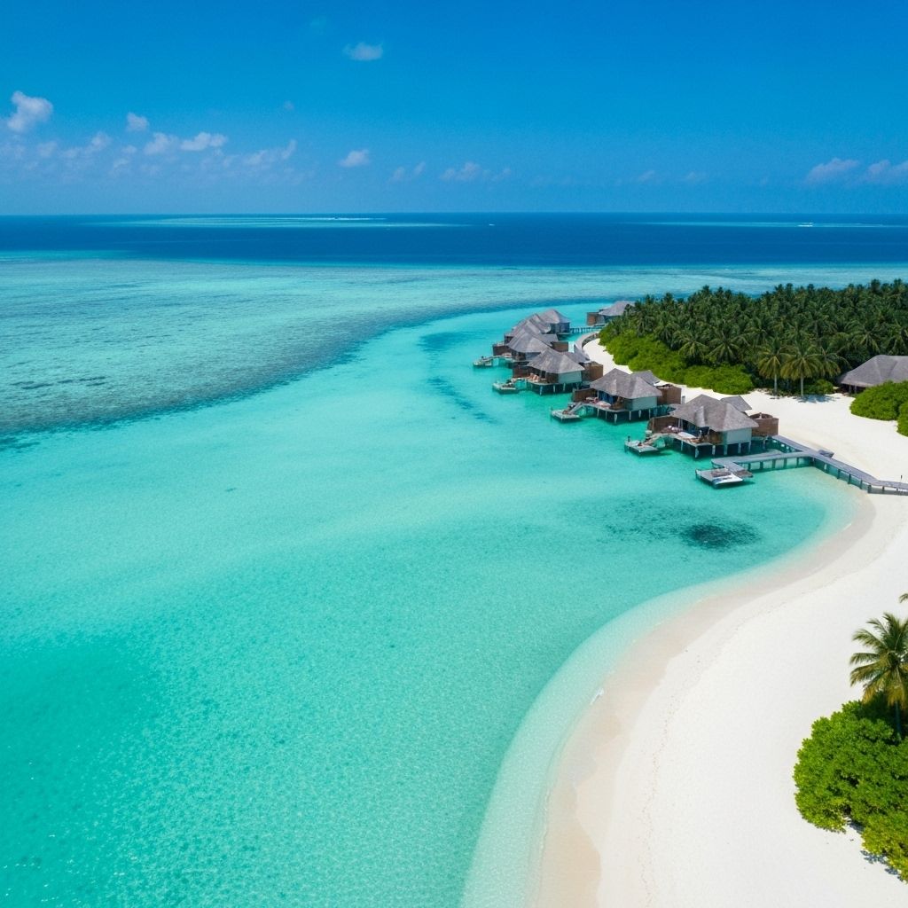 Tropical beach paradise with crystal clear water